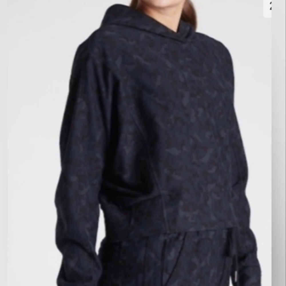 Athleta Blue Camouflage Hoodie